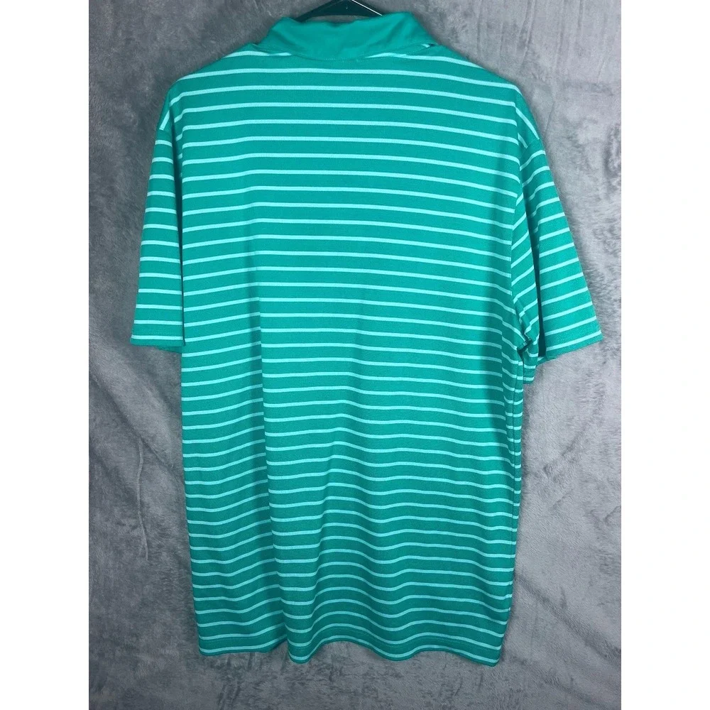 Nike Golf Pinehurst Putter Boy 1895 Men's Polo Shirt Green Striped Size XL